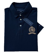 Tommy Hilfiger Men's Regular Fit LOGO Short Sleeve Polo - Navy Blue