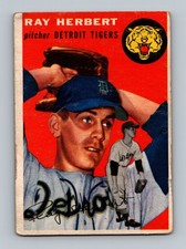1954 Topps #190 Ray Herbert Rookie LOW GRADE Vintage Baseball Card. rookie card picture