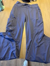 Barco One Women's Small Knit Waist Cargo Scrub Pants Navy