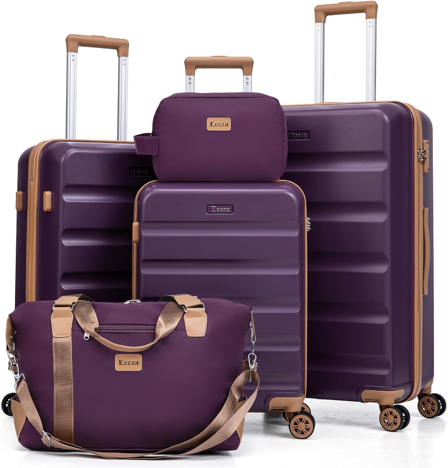 Sets 5 Piece, Suitcases With Wheels,abs Hard Case Luggage Wi