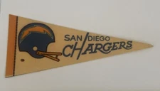 NFL San Diego Chargers Mini Pennant 4”x9" Wall  Flag Football Vintage Lot96-4