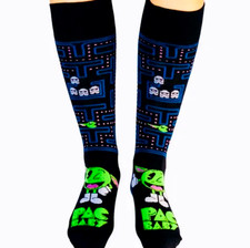 Pac-Man Pac Baby Crew Socks Men’s Size 4-13 USA Made Arcade Gamer Novelty