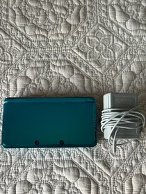 Nintendo 3DS Aqua Blue Console w/ AC Adapter + Stylus - Tested, Japan Import