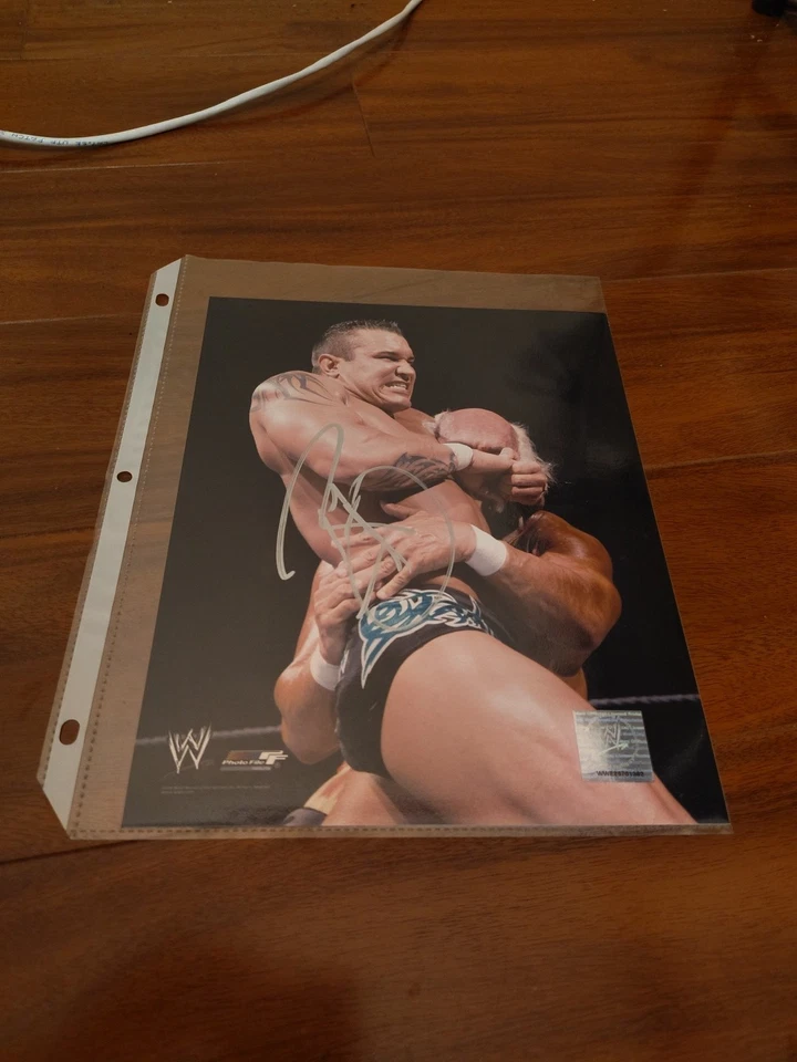 Archivo de fotos firmado por Randy Orton Wwe Wwf autógrafo oficial Foto 3 de 4