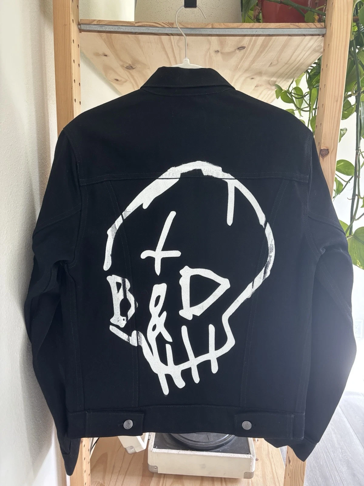 G-Eazy Signature Series The Beautiful & Damned Black Denim Jacket. Sz X-Small