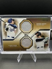 2025 Topps MVP Collection - Ohtani / Judge #50R - Dual Relics - Gold Foil /50
