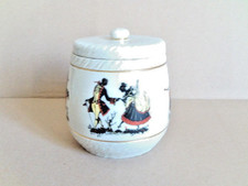 Ancien pot à tabac faïence J Breugnot N° 161 objet fumeur tabatière collection