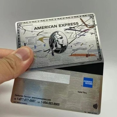 Personalisierte Amex Graffiti Platin kleine & große Chip Sammlerkarte VIP Geschenk