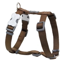 Red Dingo Dog Harness Classic, Brown, Medium 20mm Brown Medium (45-66cm)