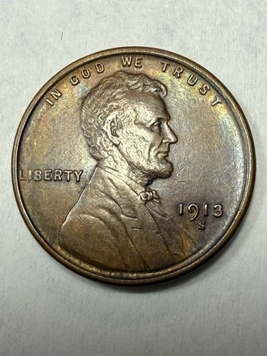** 1913-S LINCOLN CENT- AU+  (UPGRADE THAT SPOT IN YOUR SET)  PRICED TO SELL🔥**