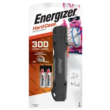 Energizer HardCase Flashlight 300 Lumen Black LED AA Batteries Included