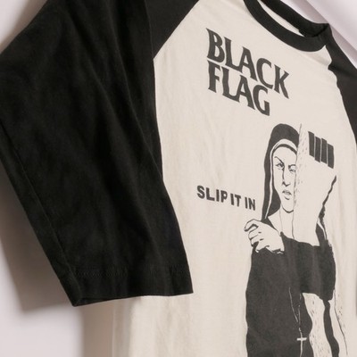 じ*ご様 BLACK FLAG ビンテージ　Tシャツ　 　レイモンド・ペティボン Black Flag Raglan Band Tee Raymond Pettibon Art Slip It In Bad Nun