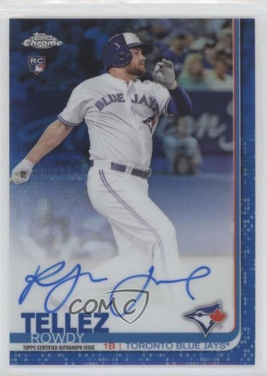 2019 Topps Chrome Rookie Blue Refractor 125/150 Rowdy Tellez #RA-RT Auto RC 10lp