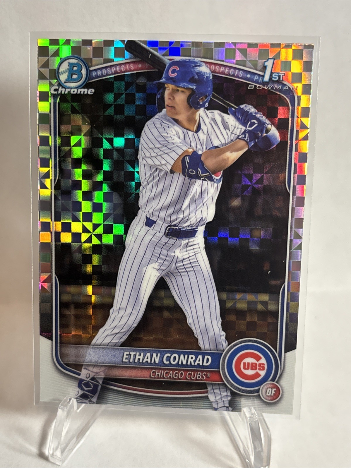 2025 BOWMAN DRAFT 1st CHROME ETHAN CONRAD SP X-FRACTOR REFRACTOR Cubs BDC-17