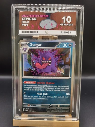 Gengar 055/088 Holo Perfect Order ACE 10 GEM MINT Perfect Subgrades