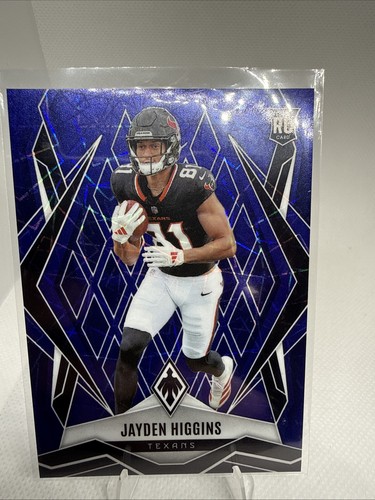 2025 Panini Phoenix #180 Jayden Higgins purple Seismic Prizm #/75 Texans