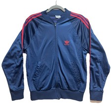 Vtg 80s Adidas ATP Track Jacket Men s M Navy Red Trefoil Keyrolan Made In USA