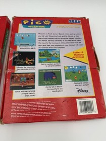 Set of 2 Sega Pico Game Cartridges 1994 Mickey and Pooh Disney  In Boxes