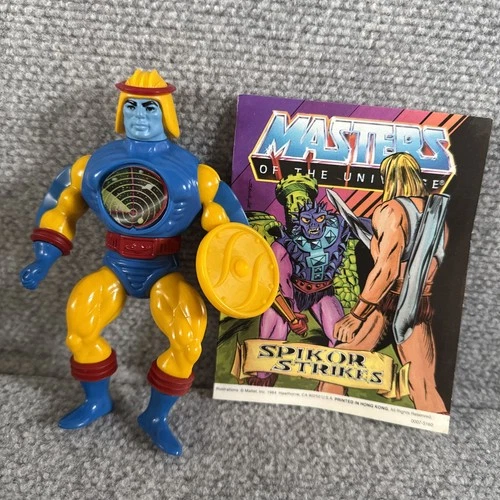 Vintage MOTU Sy-Klone Complete Figure w Shield Mattel 1984 + Mini Comic Book