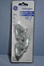 3 PACK GE 20W FLOODLIGHT 1 YEAR BIN 6