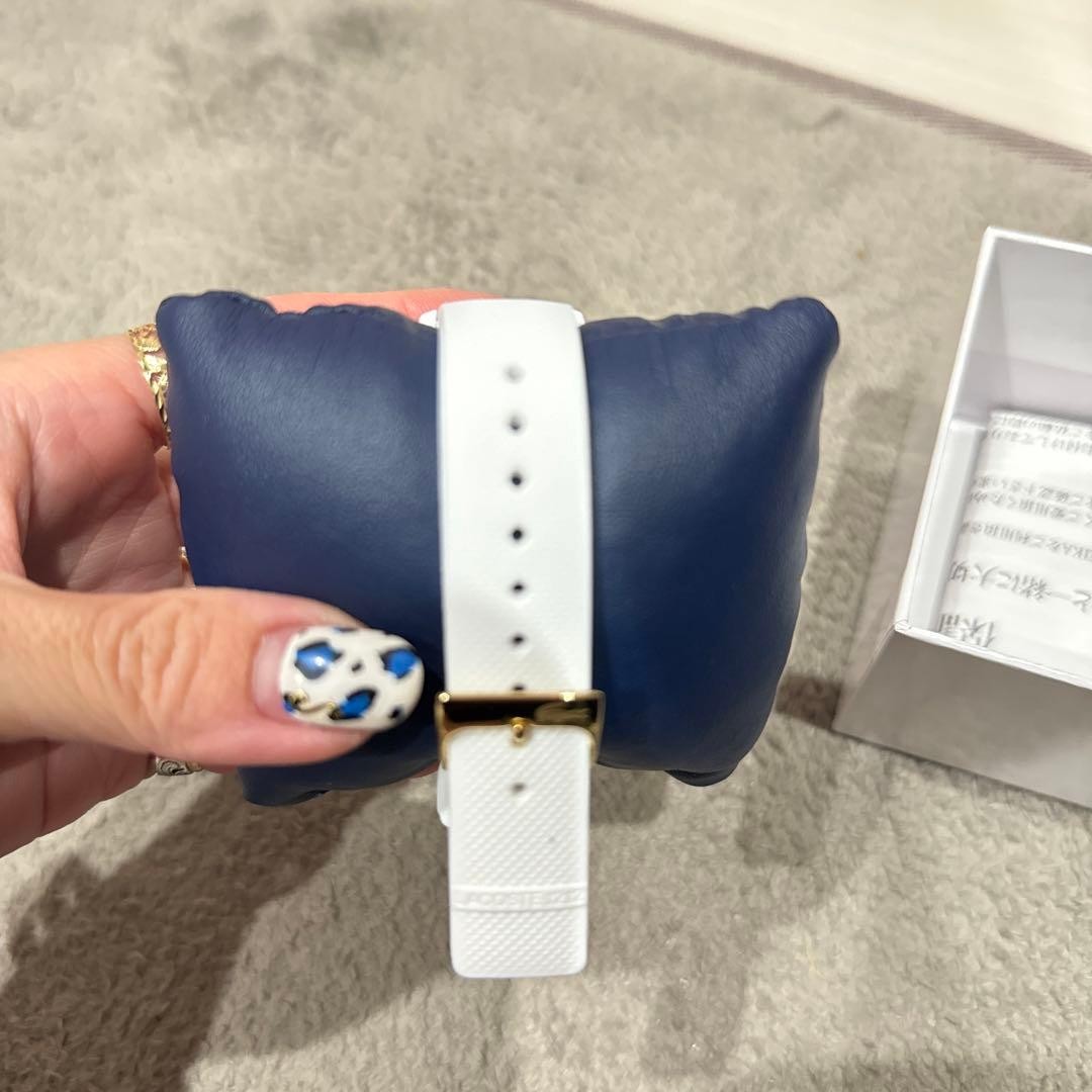 LACOSTE Women's Quartz Watch 35mm Resin Band Used White Waranty Card thumbnail 2