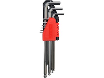 Yato Sechskant-Stiftschlüsselsatz Kugel 9tlg. 1,5-10mm Lang CrV YT-0506
