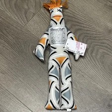 Dammit Doll Stress Relief Plush Gray Black And Orange Hair Print￼