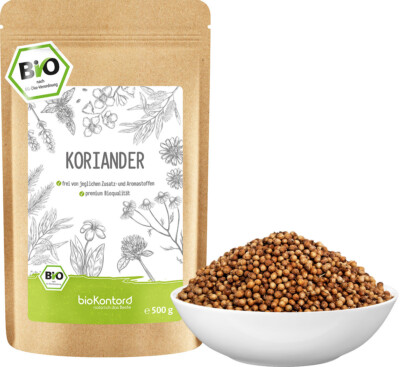 Koriander BIO 500 g ganz, getrocknet | Gewürz | 100% natürlich | von bioKontor