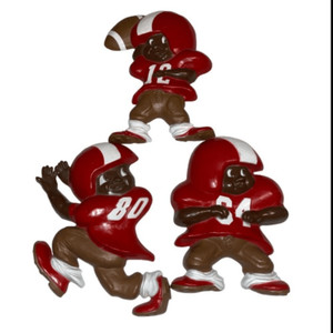 Vintage 1980 HODA Football Player Wall Plaques Collectable Made in USA