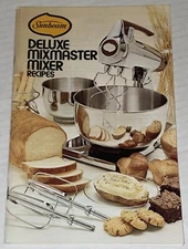 Vintage Deluxe SUNBEAM MIXMASTER Recipe Booklet 63 Pages USA Breads Etc 1975