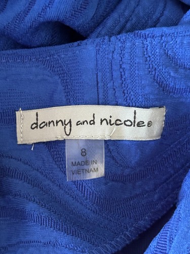 Mini abito da donna senza maniche Danny and Nicole con stampa vorticosa blu taglia 8 - Foto 8 di 9