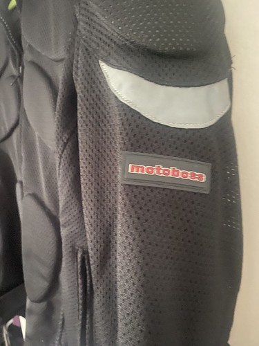 Motoboss Black Motorcycle Jacket- Men's XL, Full Zip Pockets, Padded, Armored - Picture 5 of 10