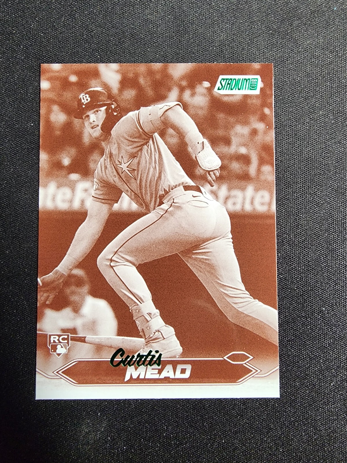 2024 Topps Stadium Club Curtis Mead BLACK AND WHITE SP ROOKIE CARD RC #271 Rays