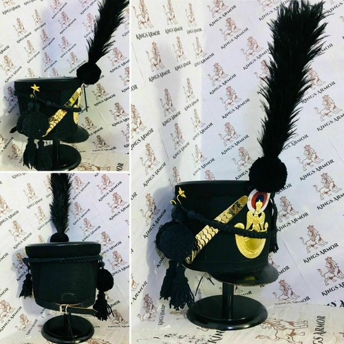 Napoleonic L Size Black Shako Hat + 