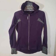 Reebok Purple Zip Hoodie Jacket Sz M