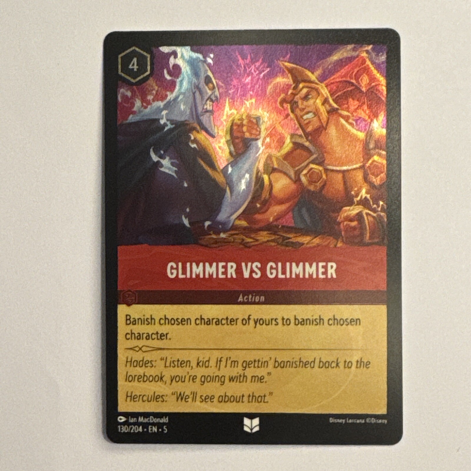 Lorcana Glimmer vs Glimmer (130/222) Shimmering Skies NM FOIL