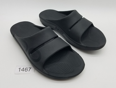 Oofos Ooahh Recovery Slide Sandals, Black, Size Men\'s 10/Women\'s 12 OOFOS OOahh Recovery Slide Sandal Black Men main image 4