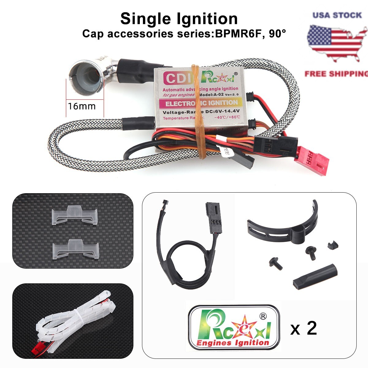 Automatic Single Ignition CDI RCEXL Universal Hall Sensor for RC Model Aircraft