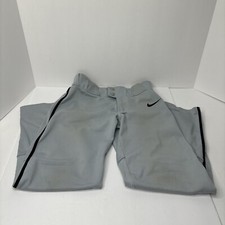 Nike Youth Baseball Pants Boys Medium Gray Zipper Snap Pants