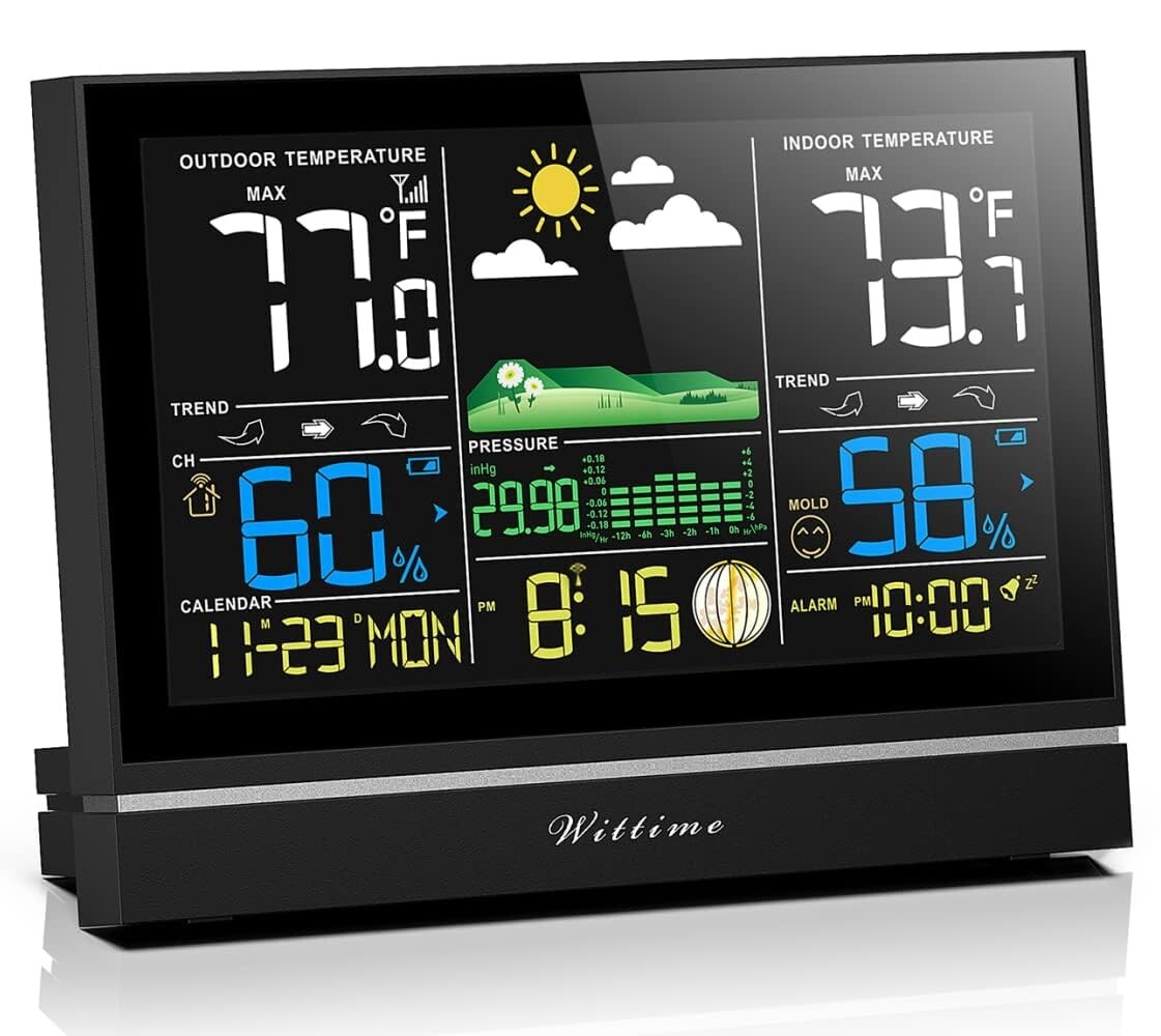 Wittime 2076 Wireless Indoor/Outdoor Weather Station, Temperature Thermometer