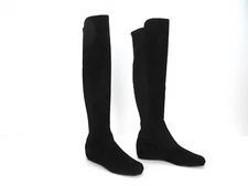Stuart Weitzman Women's Lander OTK Anthracite Suede Over The Knee Boot size 10 M