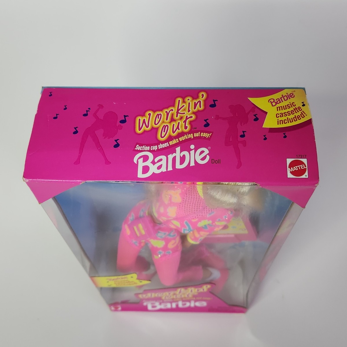 VINTAGE 1996 WORKIN OUT BARBIE DOLL IN ORIGINAL BOX # 17317 MATTEL