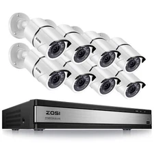 ZOSI 16CH 2MP HD Outdoor Security Camera System H.265+5MP Lite DVR CCTV Wired IR