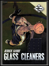 2012-13 Limited Glass Cleaners Materials #14 Derrick Favors Jersey /99 - NM-MT