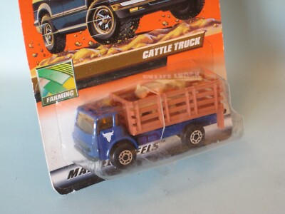 Matchbox 50 Cattle Truck Blue Body Farming Rake Truck Spielzeug Modellauto 75mm