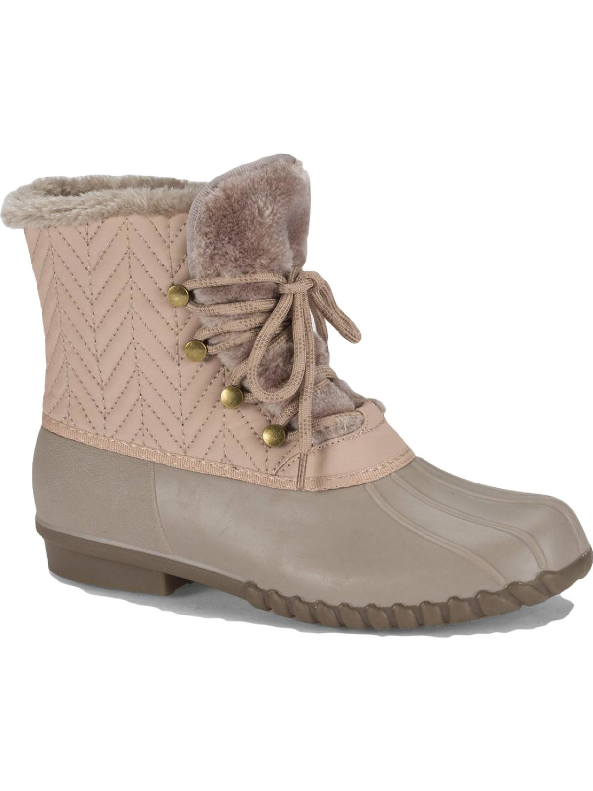 BARETRAPS Womens Pink Button Detailing Comfort Flash Round Toe Duck Boots 7 M