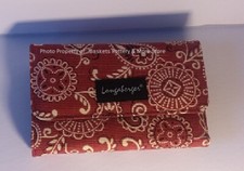 NEW Longaberger MEDIUM WALLET-Billfold-BANDANA RED-in Original Bag  FREE SHIP 