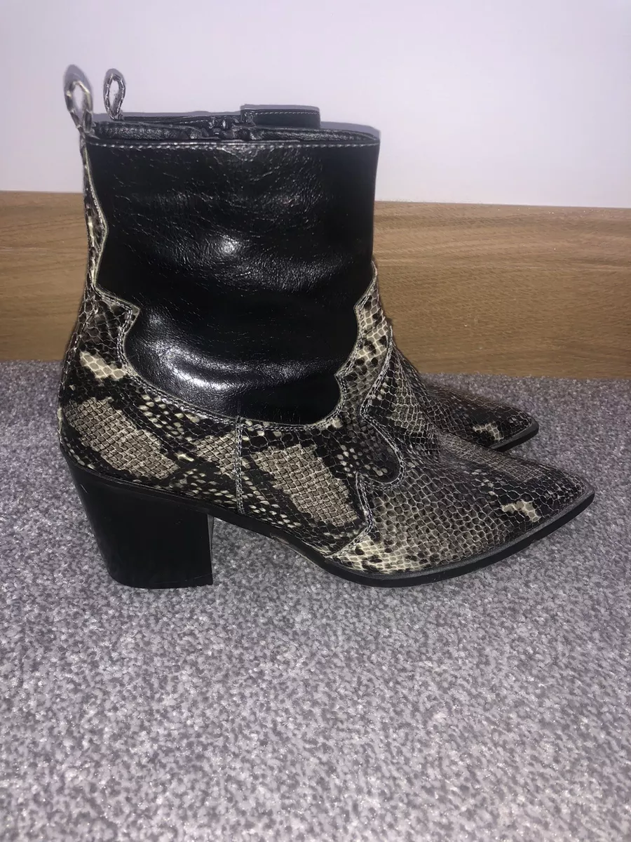 Snakeskin ankle hotsell boots topshop