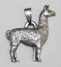 Llama Harris Fine Pewter Pendant USA Made