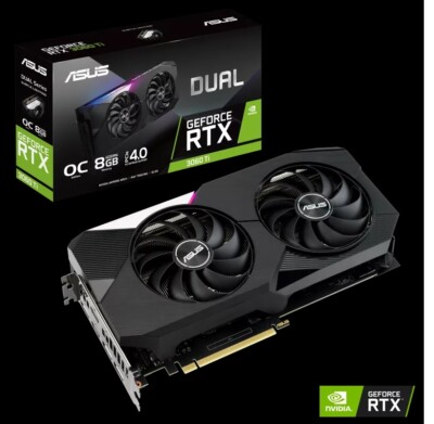 ASUS NVIDIA Dual GeForce RTX 3060 Ti V2 OC Edition LHR 8GB GDDR6